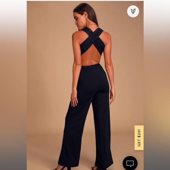 Lulus Thinking Out Loud Black Backless Jumpsuit - Picture 4 of 4